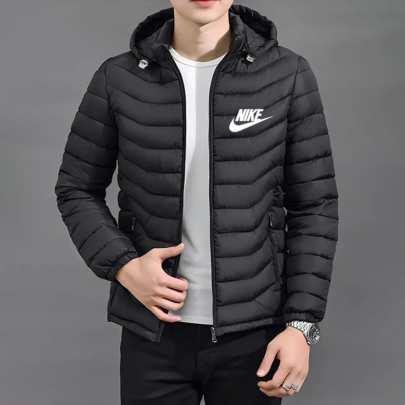 Elegant Jacket with Hood and Zip